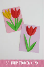 Such a lovely little flower and super fitting for spring. 3d Tulip Flower Mother Day Card Et Speaks From Home Tulips Card Flower Crafts Flower Cards