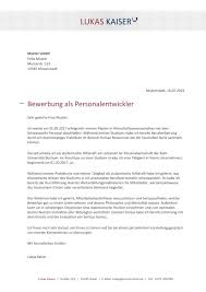 Das motivationsschreiben soll die gründe für die angestrebte ausbildung oder das studium darstellen und einen ersten (positiven) eindruck vom bewerber vermitteln. Bewerbungsmuster Personalentwickler Kostenlose Vorlage
