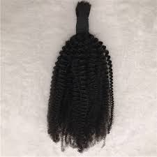 The longer your natural hair is, the longer length hair you should buy so there's enough left over on the end for fullness and styling. Free Shipping Human Braiding Hair Bulk No Weft Indian Afro Kinky Curly Bulk Hair For Braiding Buy Indian Hair Bulk Human Braiding Hair Bulk No Weft Bulk Hair For Braiding Product On Alibaba Com