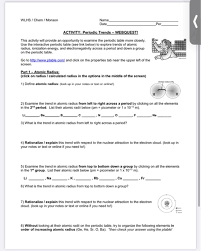 Check spelling or type a new query. Wlhs Chem Monson Name Date Per Activity Periodic Chegg Com