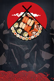 Sushi Atmosphere Japanese Cuisine Psd Layered Background Sushi Restaurant Poster Japanese Cuisine