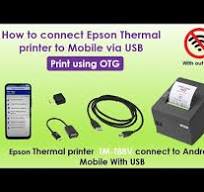 How to connect Epson Thermal printer to mobile | How to connect Thermal  printer to mobile via USB