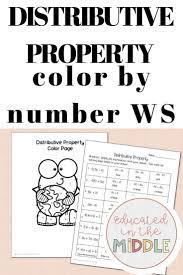 Distributive Property Worksheet Simplifying Expressions Activities Middle School Math Math Expressions
