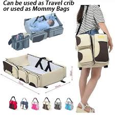 3 In 1 Diaper Bag Travel Bassinet Change Station Cream Multi Purpose 1 Baby Diaper Tote Bag Bed Nappy Infant Carrycot Crib Cot Nursery Portable Change Table Boy Girl Top Best Quality Newborn Bag