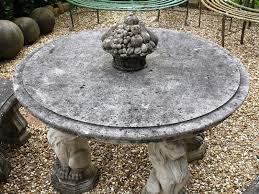 Garden & patio furniture sets. Reconstituted Stone Round Garden Table And Bench Set
