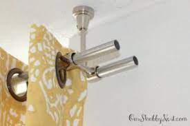 Ceiling Mount Double Curtain Rod Bracket Bracket Ceiling Curtain Double Mount Rod Double Rod Curtains Curtain Rods Hanging Curtain Rods