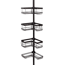 Tension poles aren't just for shelving….over at instructables, the aptly named usefulguy has posted instructions for how to use parts readily available at your local big box store to create a pole system to. 4 Tier Rust Resistant Contoured Tension Pole Shower Caddy 60 In To 108 In Satin Nickel Walmart Com Walmart Com
