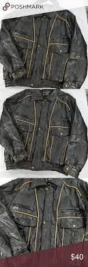 Navarre Leather Co Italian Stone Design Mens Genuine Leather Jackets Stone Design Leather Company