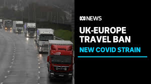 Even before the british lockdown. Uk Coronavirus Trucks Queue At Ports In England As France Halts Freight Abc News Youtube