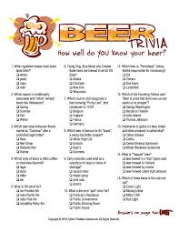 Beer Trivia Multiple Choice Game Beer Tasting Parties Beer Facts Thanksgiving Facts