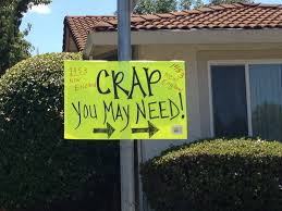 On white fence and clear sky for copy space. Best Yard Sale Sign Ever Yard Sale Signs Yard Sale Sign Yard Sale Signs Funny