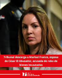 El Segundo Juzgado de la Instrucción del Distrito Nacional desestimó este  viernes la acusación presentada por el Ministerio Público contra Marisol  Franco, pareja del narcotraficante César Emilio Peralta, alias "El  Abusador", y