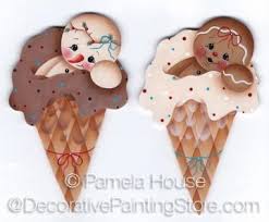 Ice Cream Cones Epattern By Pamela House Pdf Download Newly Added Painting E Patterns Phd119ep Gingerbread Crafts Christmas Paintings Christmas Crafts