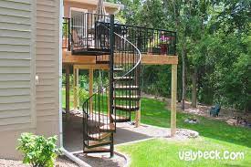 Our Spiral Staircases For Decks Are Made With Maintenance Free Decking Materials And Quality Aluminum Spiral Staircase Outdoor Outdoor Stairs Staircase Outdoor