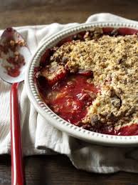Nigella S Plum And Amaretti Crumble Recipe Recipe Crumble Recipe Food Crumble