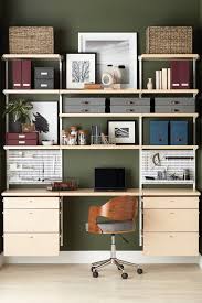 Elfa Decor Birch White Home Office In 2020 Home Office Shelves Home Office Design Home Office Decor
