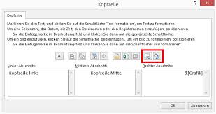 Excel Kopf Fusszeile Mit Grafik Krausens Online De
