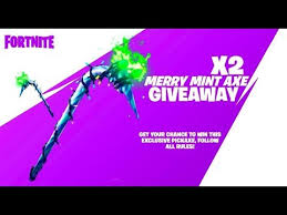 How to get minty pickaxe for free in fortnite! Live Fortnite Gifting Minty Axe Codes Ø¯ÛŒØ¯Ø¦Ùˆ Dideo