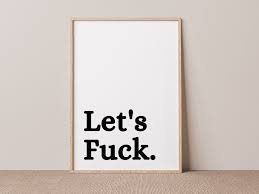 Lets Fuck Wall Poster Print Funny Wall Print Adult Humour - Etsy Canada