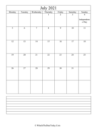 Dated template pdf is suitable for digital plannes goodnotes, notability, remarkable, onenote, noteshelf and zoomnotes. July 2021 Calendar Templates Whatisthedatetoday Com