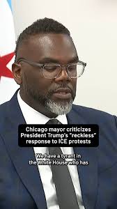 As protests in Chicago and across the country continue over ICE raids and  the move to mobilize the National Guard and Marines in Los Angeles, Mayor  Brandon Johnson voiced his criticism of