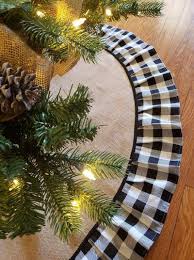 Black And White Christmas Tree Skirt Buffalo Plaid Tree Skirt Christmas Tree Skirt Burlap Tree Skirt Christmas Decor Burlap Tree Skirt Farmhouse Christmas Decor Christmas Lanterns