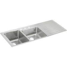 Check spelling or type a new query. Elkay Gourmet 4 Hole Stainless Steel Double Bowl Self Rimming Or Drop In Kitchen Sink With Ribbed Drain Board In Lustertone Ilgr5422l4 Ferguson