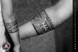 Black ink fabulous maori armband tattoo on men forearm. Polynesian Armband Tattoo Arm Band Tattoo Polynesian Tattoo Designs Tribal Armband Tattoo