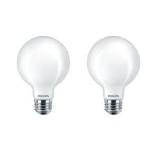 Philips 40 Watt Equivalent G25 Dimmable Led Light Bulb Soft White Frosted Globe 2 Pack 477661 The Home Depot
