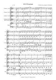 1812 Overture For Clarinet Quartet 1812 Overture Digital Sheet Music Overture