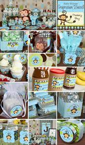 Monkey themed baby shower decorations Have Some Fun With Monkey Boy Baby Shower Ideas Big Dot Of Happiness