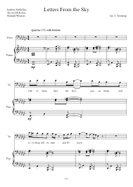 It's hard to know where to start when learning a new instrument, but musicnotes makes the process better with a vast collection of beginner piano sheet music. Letters From The Sky Sheet Music For Piano Voice Other Piano Voice Musescore Com