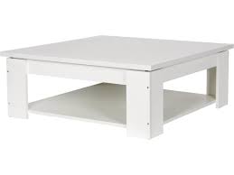 Table basse relevable carrera blanc laqué. Table Basse Carree Lauren Blanc 102358 102359