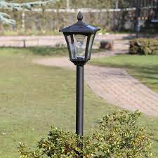 Sunklly waterproof led outdoor candle lantern. Black Solar Lamp Post 1 2 M