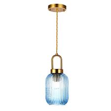 This hanging fixture offers a sophisticated combination of glass and metal, boasting a white globe shade and aged brass structure. Sydtop Modern Blue Pendant Light With Seeded Glass Shape Brushed Brass Hanging Light Fixture 1 Light Mini Pendant Lighting For Kitchen Island Sink Dining Room Counter Loft Bar In Dubai Uae