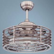 Shop wayfair for the best enclosed ceiling fan. 14 Savoy House Sea Side Satin Nickel Cage Ceiling Fan N2019 Lamps Plus Ceiling Fan Modern Ceiling Fan Caged Ceiling Fan