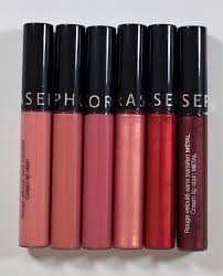 | napoleon perdis liquid pleasures lip colour collection, 10x lip gloss, newinbox. Warpaint And Unicorns Sephora Cream Lip Stain Liquid Lipstick In 69 Hippy Pink 70 First Date 85 Rose Wood With Metal Shades Of 115 Fancy Peach 64 Metallic Cherry 58 Voluptuous Burgundy Swatches Review