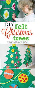 These Diy Felt Christmas Trees Are So Cute So Easy And So Fun What A Great Way To Keep Your Kids Diy Felt Christmas Tree Felt Christmas Felt Christmas Tree