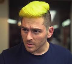 Black And Yellow Hair Male Men S Fantasy Hair Color Yellow Mens Hair Colour Fantasy Hair Color Hair Color