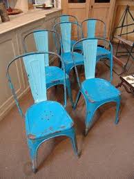 Set Of 6 French Vintage Industrial Blue Tolix Chairs Sold Tolix Chair Tolix Vintage Chairs