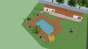 Piscine Terrasse Bois By Concept Jardin 1 3d Warehouse