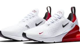 Air Max 270s Black And Red Omgggg I M In Love With 270s Already I Need This Pair Too Nike Air Max 270 White University Red Com Sneakers Men Fashion Sneakers Fashion Slip On Tennis Shoes