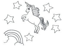 Ausmalbild Einhorn Fabelwesen Einhörner Unicorn