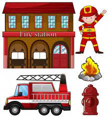 Download Fireman And Fire Station Illustration For Free Fireman Fire Station Fire Trucks