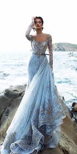 21 Adorable Blue Wedding Dresses For Romantic Celebration Gowns Gowns Dresses Blue Wedding Dresses