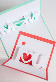 Download Mom I Love You Pop Up Cards With Free Silhouette Cut Files One Dog Woof