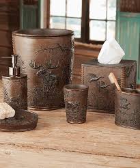 Moose Decor For 2020 Bear Moose Wildlife Decor Rustic Bathroom Accessories Rustic Bathroom Accessory Sets Bear Bathroom Decor