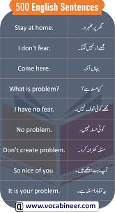 English Sentences With Urdu Translation In 2020 English Sentences English Vocabulary Words Simple English Sentences