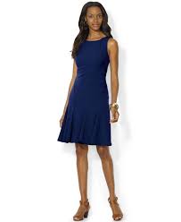 Lauren Ralph Lauren Sleeveless Fit And Flare Dress Bridal Shower Women Macy S 154 Fit And Flare Dress Dresses Womens Dresses