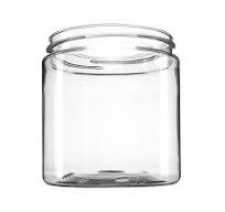 8oz (240ml) Clear PET 35% PCR Jar Round - 70-400 Neck Finish